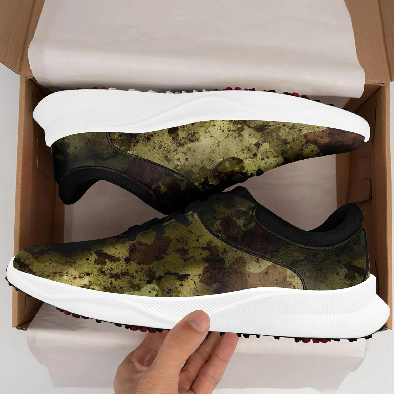 Camouflage Running Shoes Tennis Shoes Slip On Fashion Sneaker Breathable Lightweight Athletic Walking Shoes