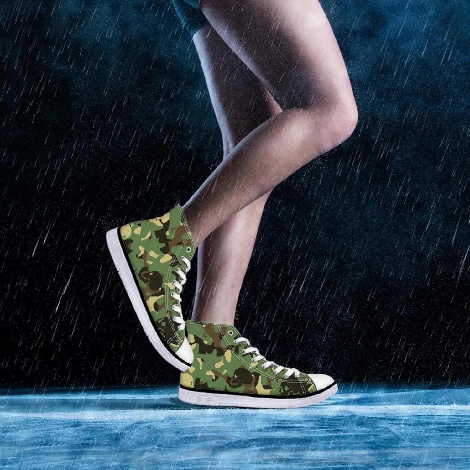 Canvas Shoes for Women High Top Sneakers for Couple Fashion Classic Lace Up Teens Girls Casual Canvas Walking Shoes