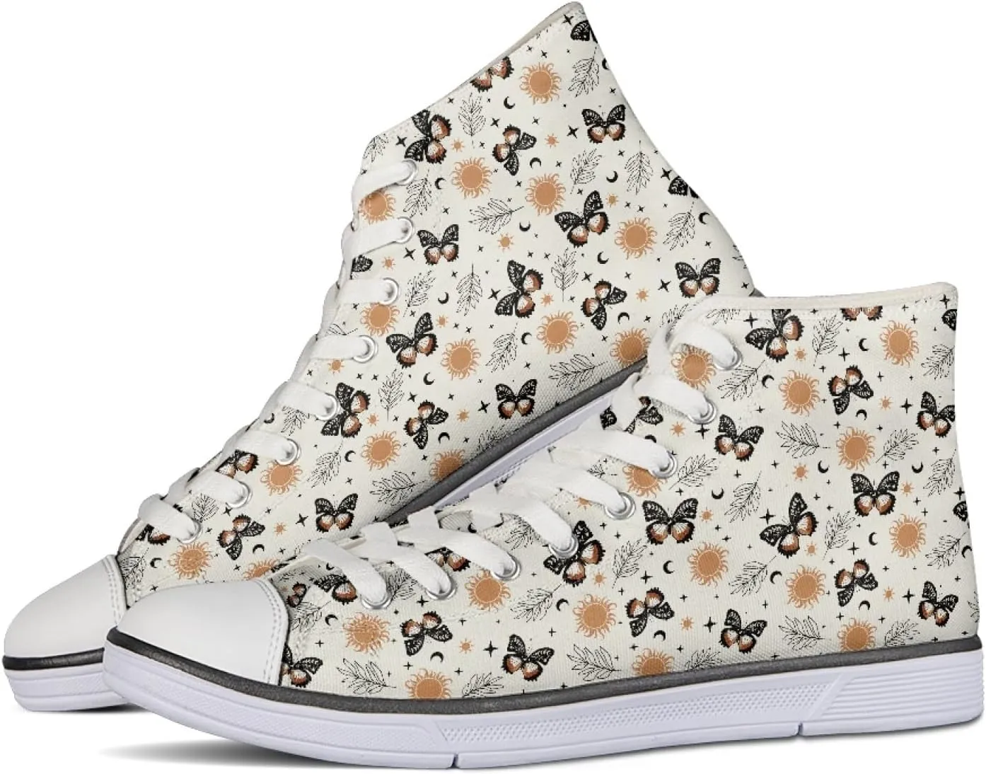 Canvas Shoes for Women High Top Sneakers for Couple Fashion Classic Lace Up Teens Girls Casual Canvas Walking Shoes