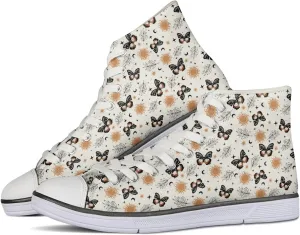 Canvas Shoes for Women High Top Sneakers for Couple Fashion Classic Lace Up Teens Girls Casual Canvas Walking Shoes