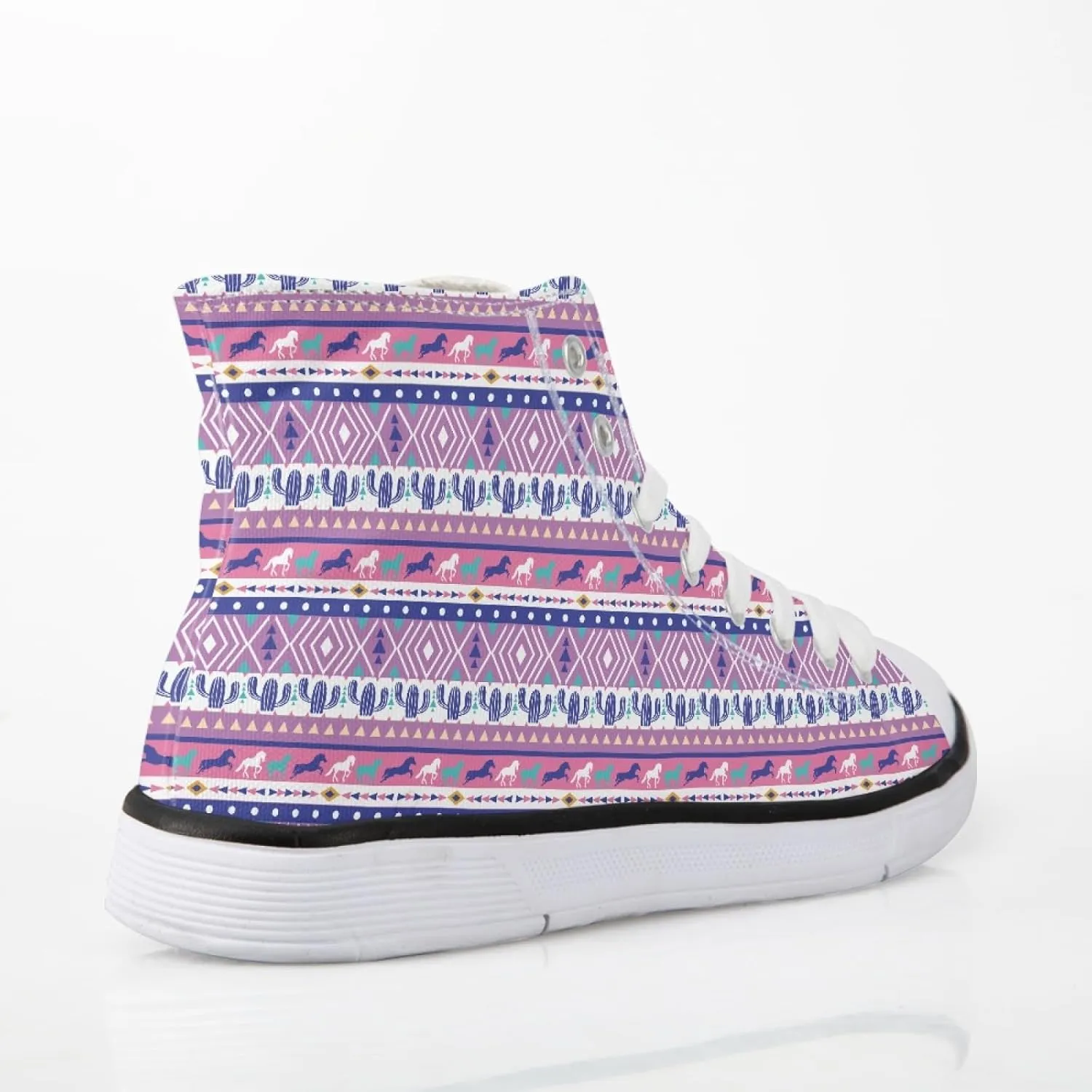 Canvas Shoes for Women High Top Sneakers for Couple Fashion Classic Lace Up Teens Girls Casual Canvas Walking Shoes
