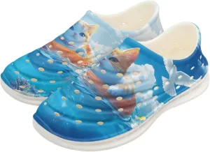 Cartoon Giraffe Kids Clogs Slip on Water Sandals Boys Girls Garden Shoes Cartoon Beach Pool Aqua Sneakers Outdoor Indoor