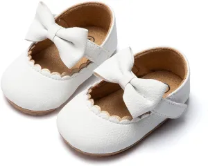 CENCIRILY Infant Baby Girls Mary Jane Flats Non Slip Soft Sole Prewalker Princess Wedding Dress Shoes