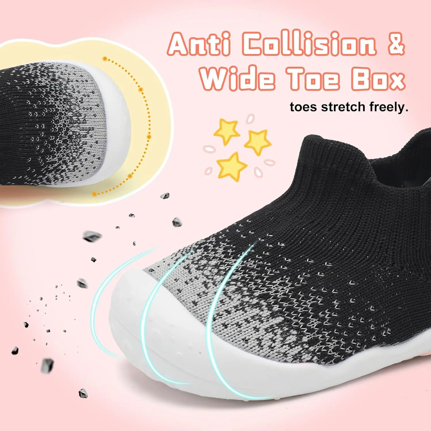 Centipede Demon Baby Shoes Baby Boys Girls Sock Shoes Breathable Infants Toddlers Slippers Indoor Outdoor Boots First Walking Shoe Slip On Sneakers Non Slip with Soft Rubber Soles