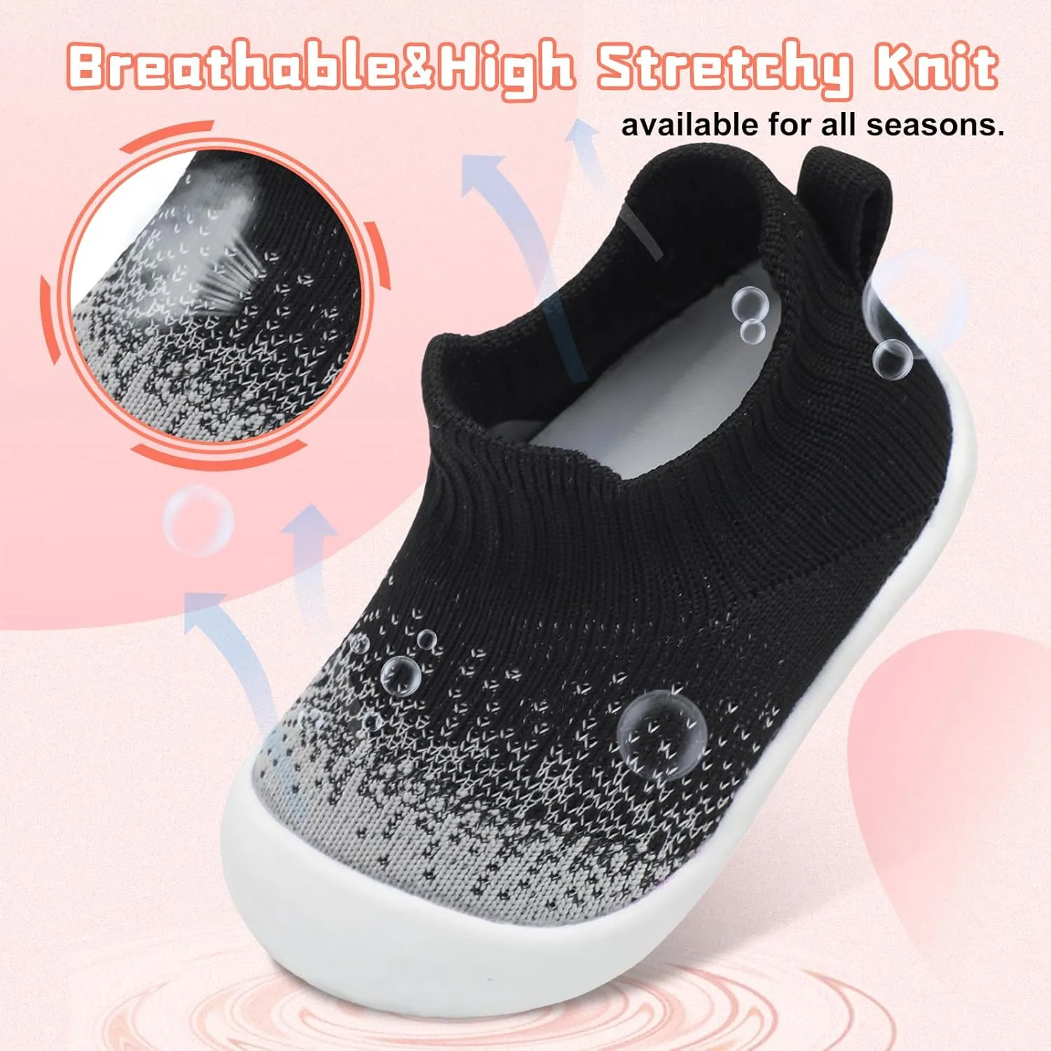 Centipede Demon Baby Shoes Baby Boys Girls Sock Shoes Breathable Infants Toddlers Slippers Indoor Outdoor Boots First Walking Shoe Slip On Sneakers Non Slip with Soft Rubber Soles