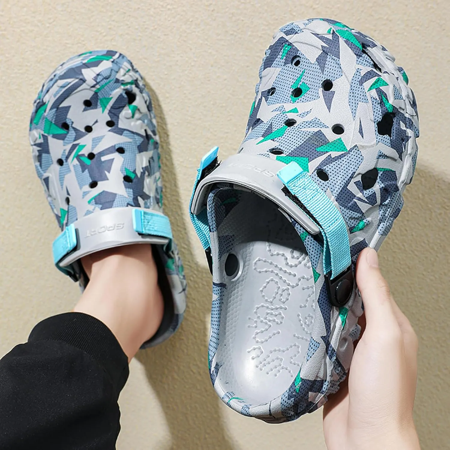 CERYTHRINA Unisex Adult Clogs Herren Damen Leichte Eva rutschfest Lüftung Sommer Mode Sandalen Weiche Sohle Gartenschuhe Beach Aqua Slippers