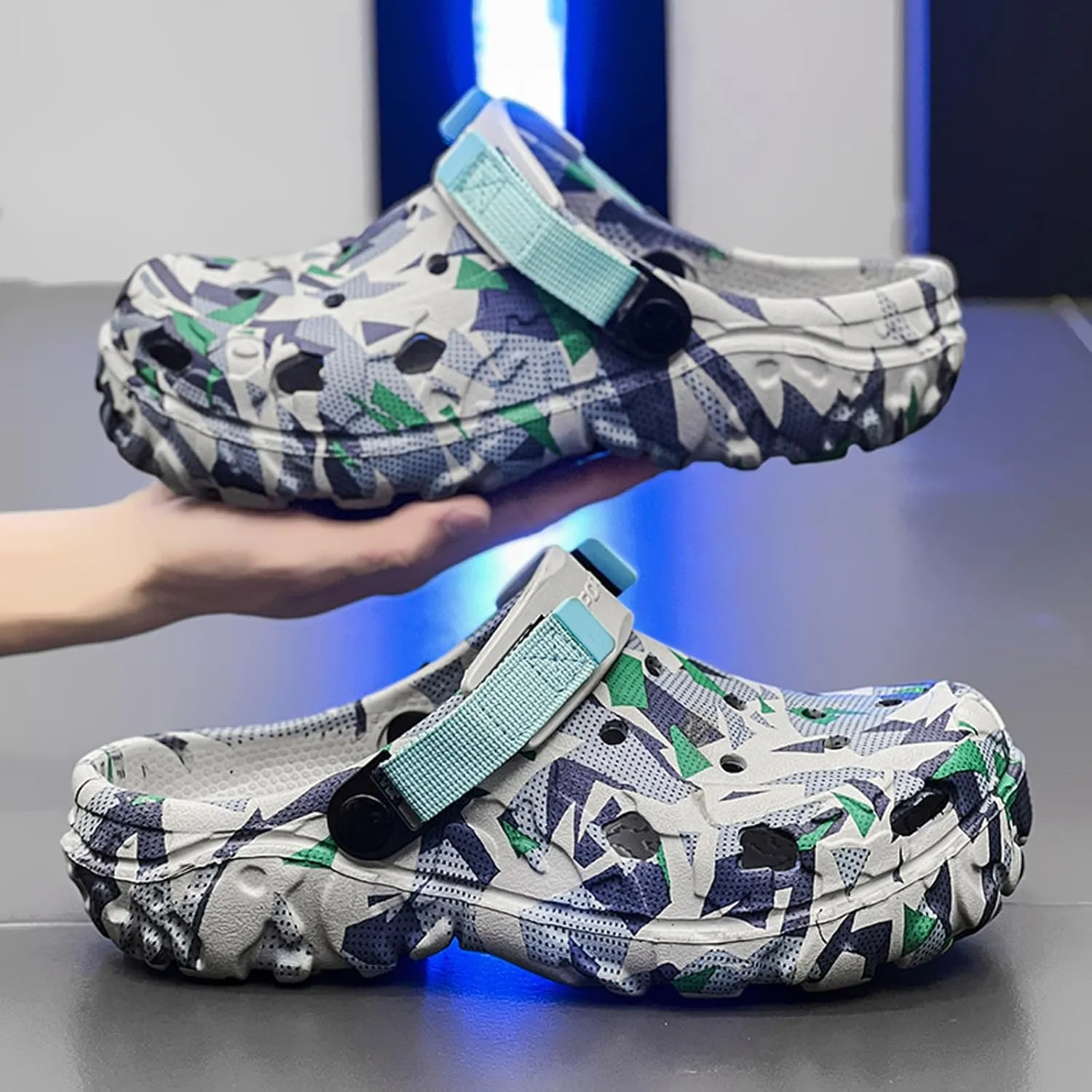 CERYTHRINA Unisex Adult Clogs Herren Damen Leichte Eva rutschfest Lüftung Sommer Mode Sandalen Weiche Sohle Gartenschuhe Beach Aqua Slippers