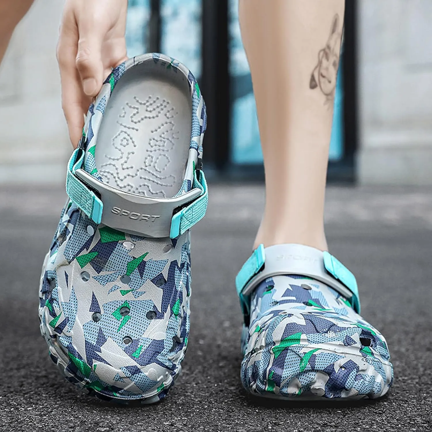 CERYTHRINA Unisex Adult Clogs Herren Damen Leichte Eva rutschfest Lüftung Sommer Mode Sandalen Weiche Sohle Gartenschuhe Beach Aqua Slippers