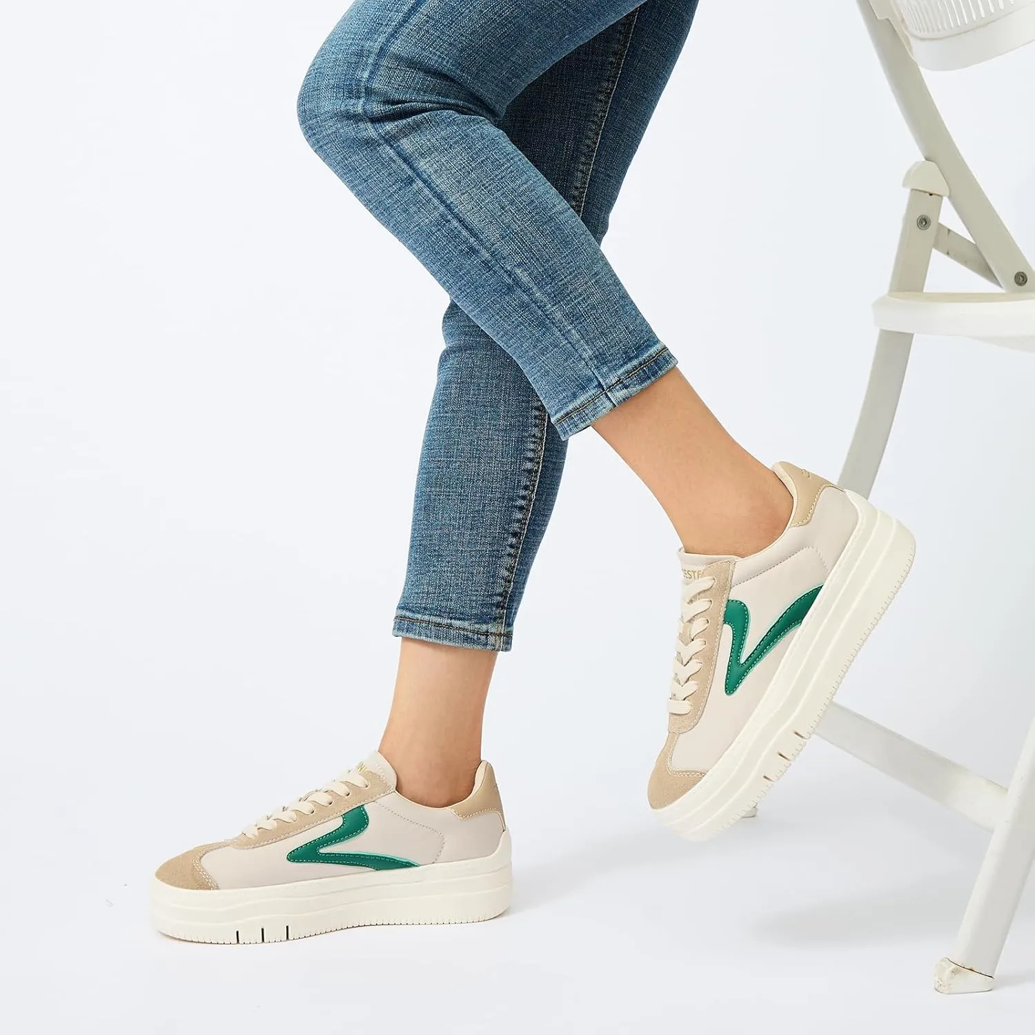 Cestfini Platform Sneakers for Women Fashion Sneakers Comfortable Tennis Shoes Casual Walking Shoes