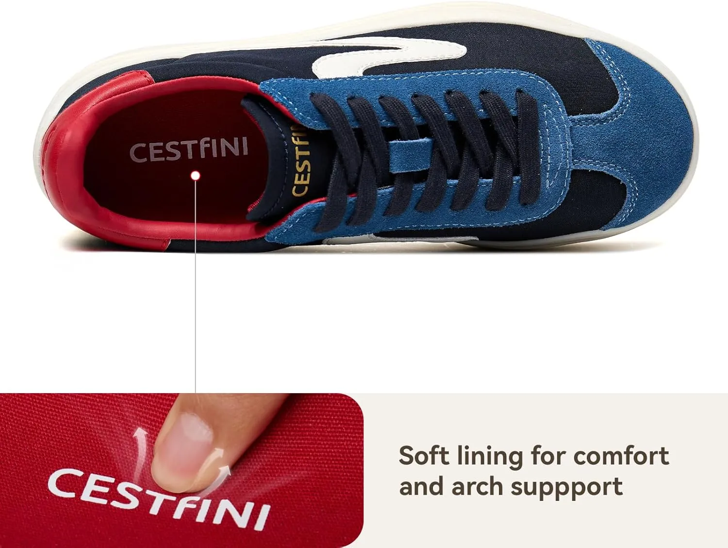 Cestfini Platform Sneakers for Women Fashion Sneakers Comfortable Tennis Shoes Casual Walking Shoes