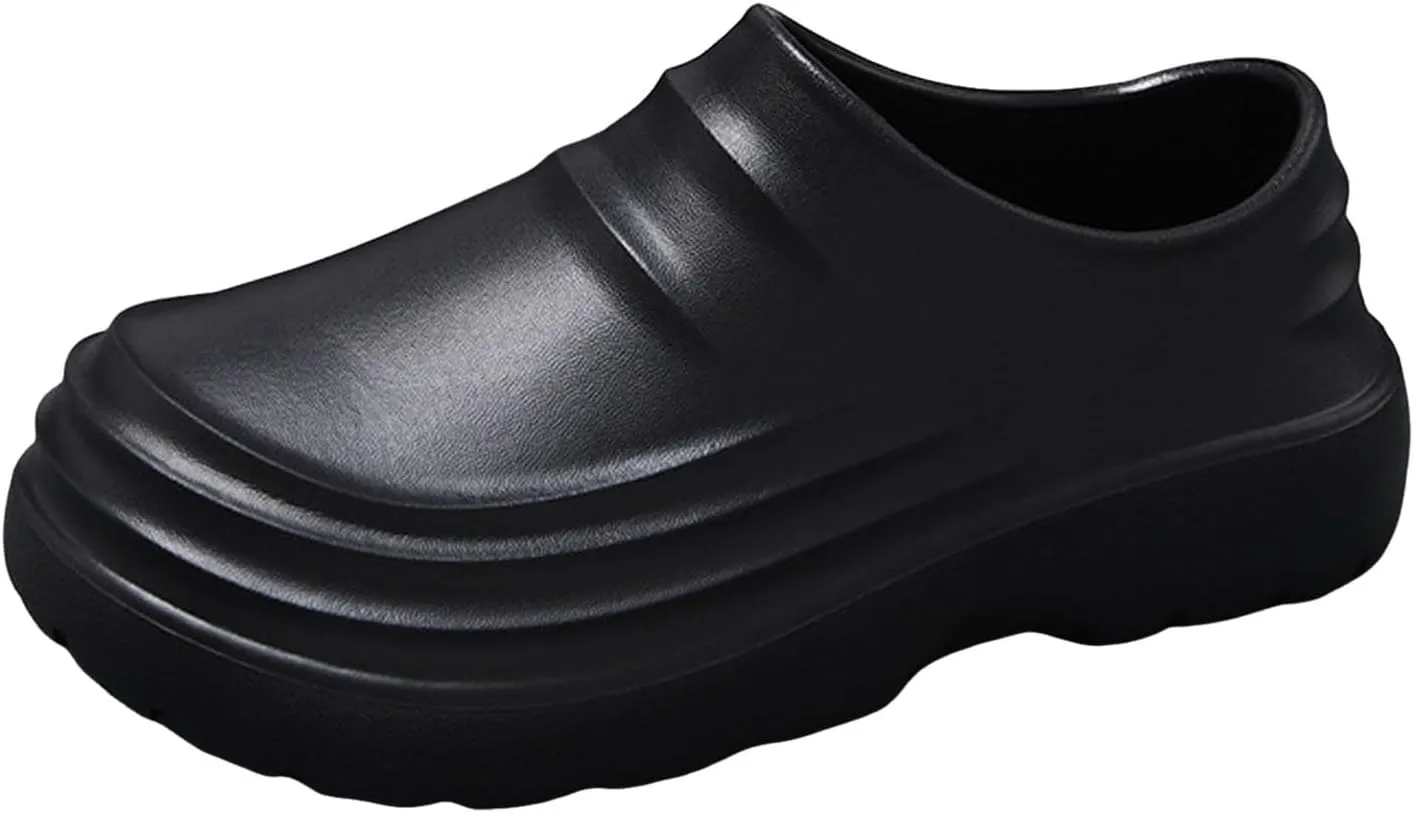 Chef Shoes for Men Lightweight & Waterproof Non Slip Healthy Clogs Comfortable Oil Resistant Kitchen Garden Nurse Beach Shoes