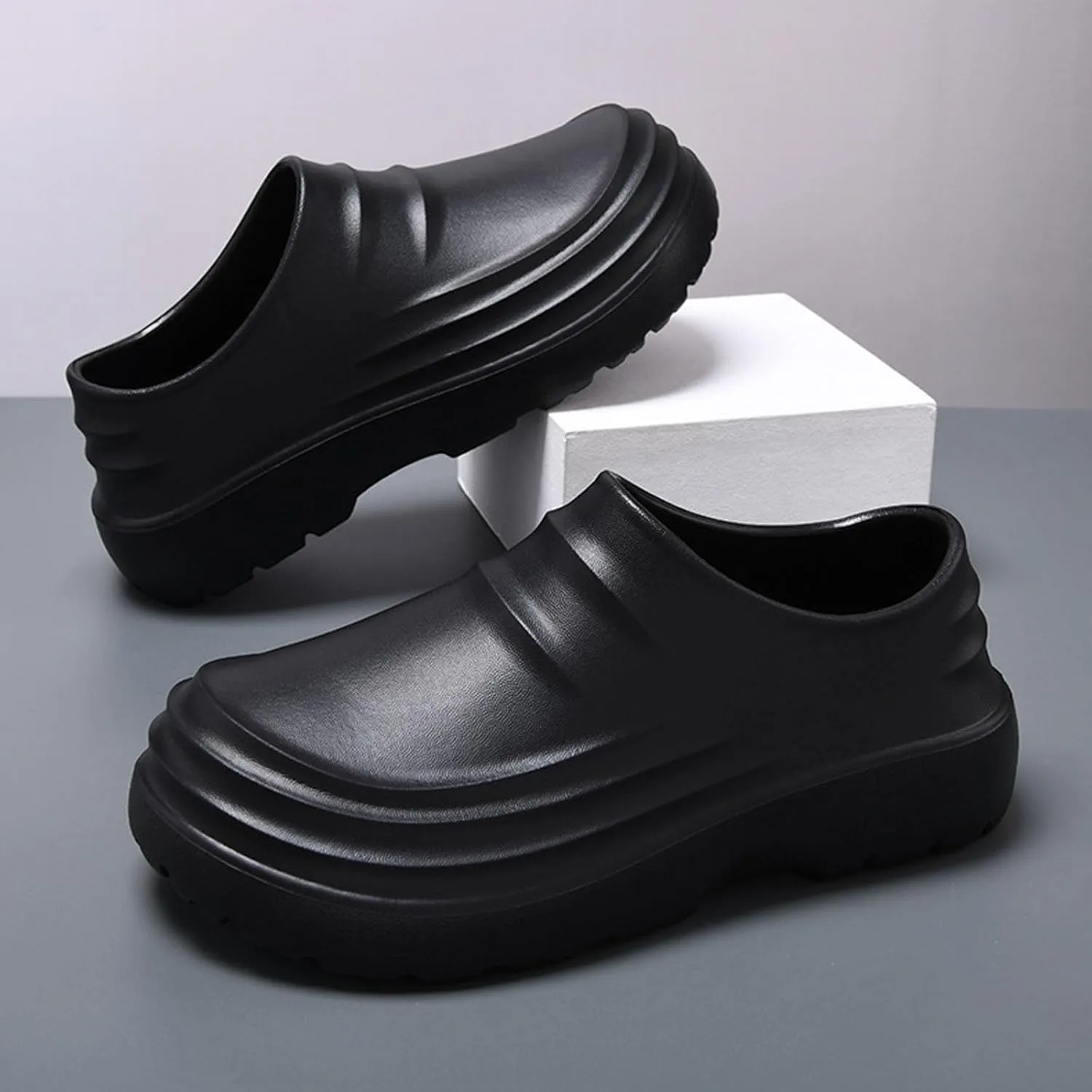 Chef Shoes for Men Lightweight & Waterproof Non Slip Healthy Clogs Comfortable Oil Resistant Kitchen Garden Nurse Beach Shoes