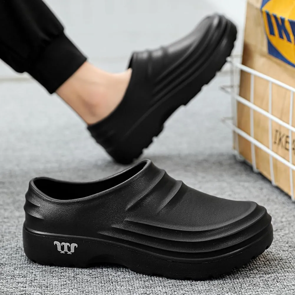 Chef Shoes for Men Women, Chef Sandals Non Slip Oil Resistant Clogs for Work, Kitchen Waterproof Nurse Shoes Safety