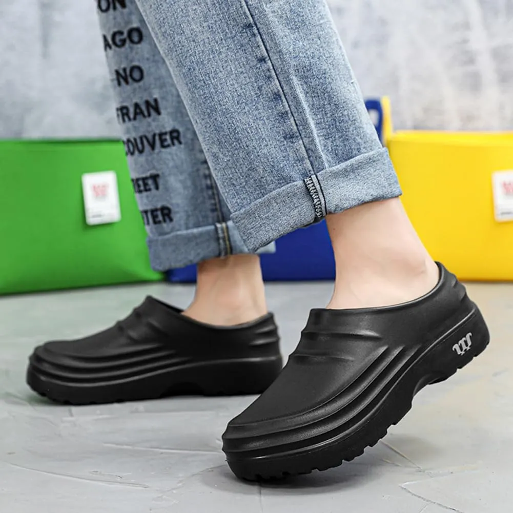 Chef Shoes for Men Women, Chef Sandals Non Slip Oil Resistant Clogs for Work, Kitchen Waterproof Nurse Shoes Safety