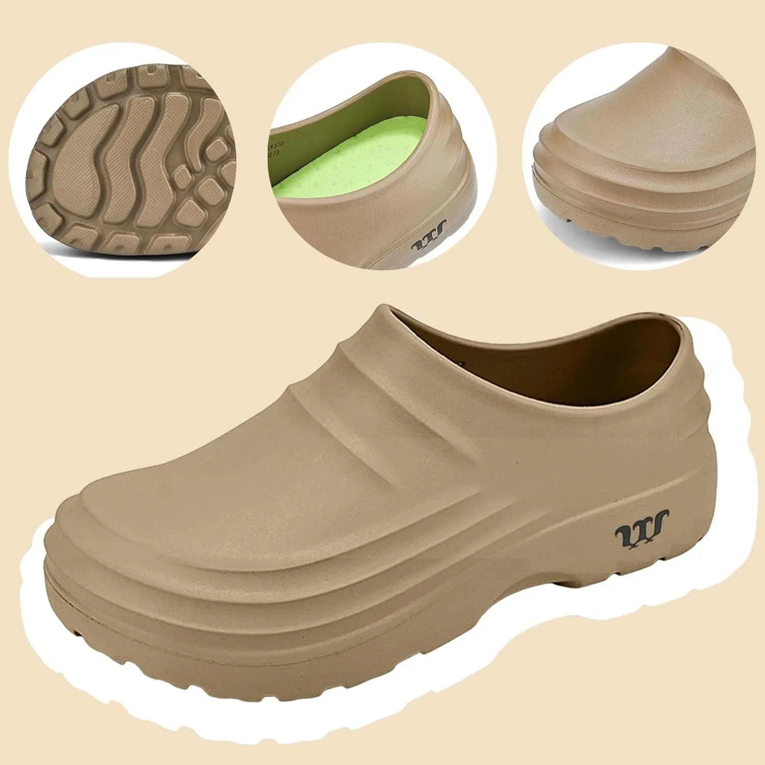 Chef Shoes for Men Women, Chef Sandals Non Slip Oil Resistant Clogs for Work, Kitchen Waterproof Nurse Shoes Safety