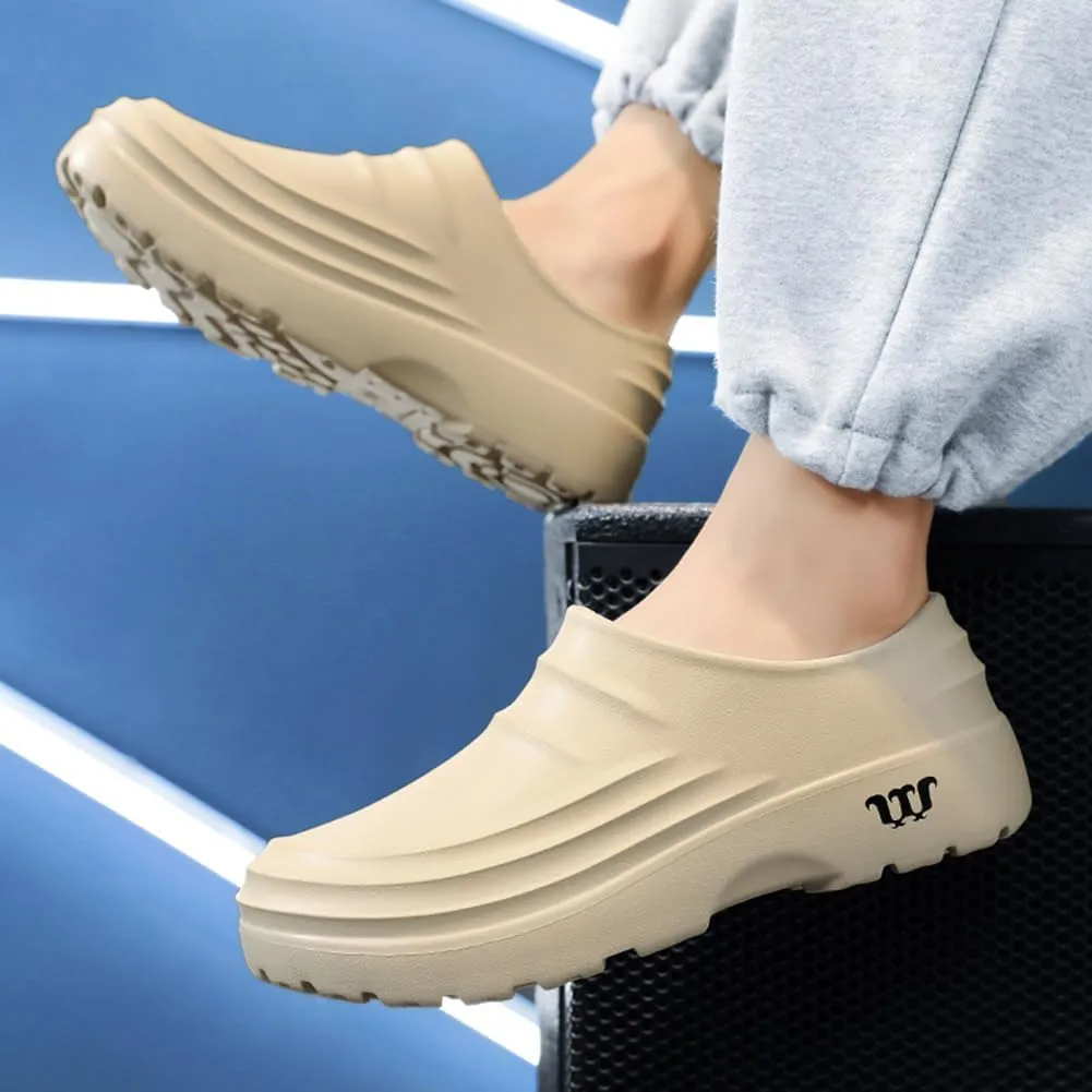 Chef Shoes for Men Women, Chef Sandals Non Slip Oil Resistant Clogs for Work, Kitchen Waterproof Nurse Shoes Safety