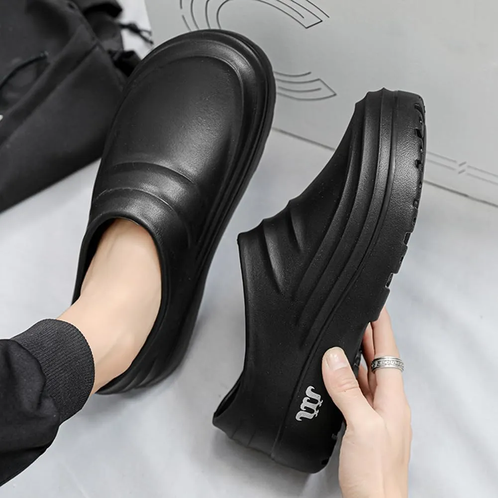Chef Shoes for Men Women, Chef Sandals Non Slip Oil Resistant Clogs for Work, Kitchen Waterproof Nurse Shoes Safety