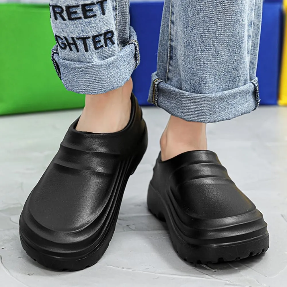 Chef Shoes for Men Women, Chef Sandals Non Slip Oil Resistant Clogs for Work, Kitchen Waterproof Nurse Shoes Safety