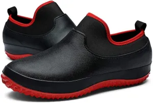 Chef Shoes Kitchen Work Shoes Nurse Shoes Anti-Slip Rain Shoes Outdoor Couple Shoes Waterproof Shoes Mens Gardening Waterproof Rain Boots for People Working in Slippery Working Environments