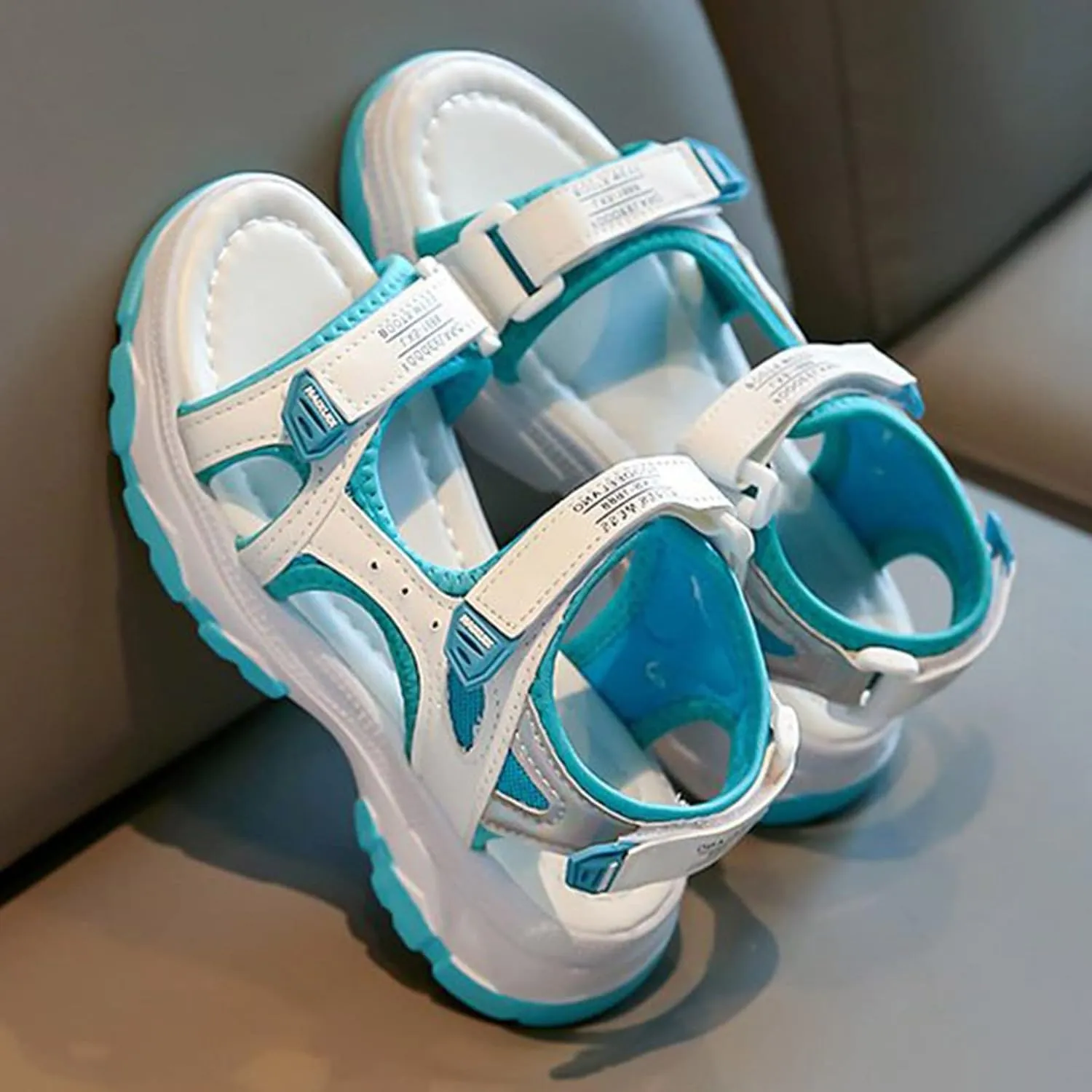 Children Athletic Shoes Platform Color Matching Soft Sole Beach Sports Sandals Open Toes Outdoor Walking Hiking Lightweight Shoes