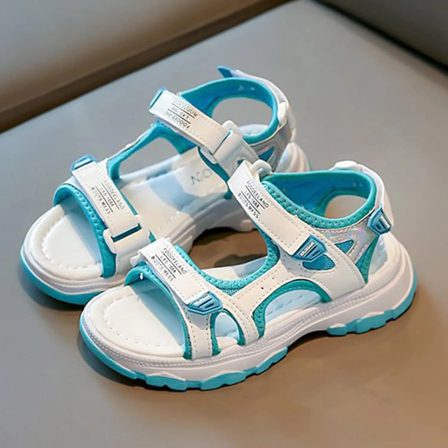Children Athletic Shoes Platform Color Matching Soft Sole Beach Sports Sandals Open Toes Outdoor Walking Hiking Lightweight Shoes