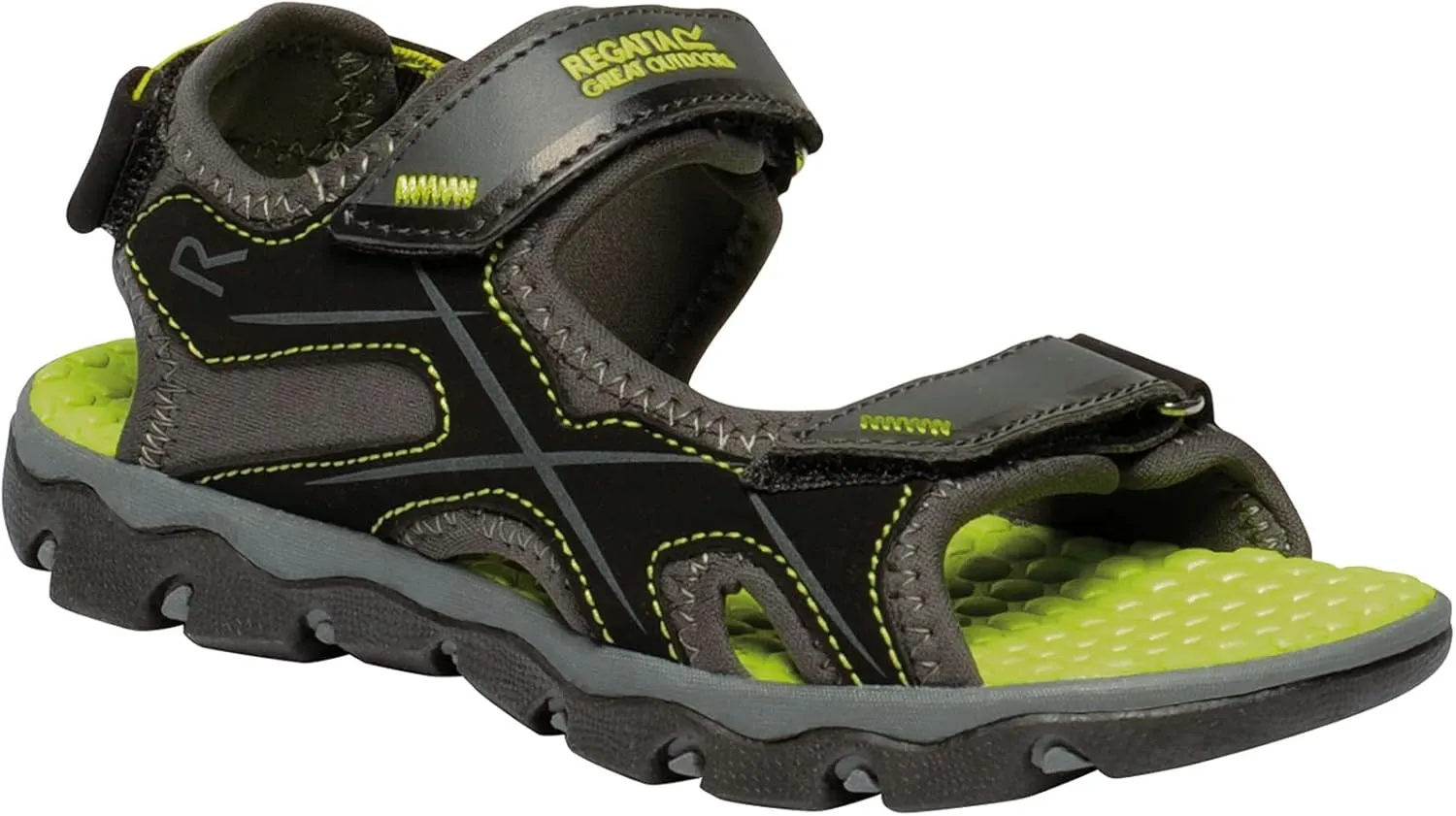 Childrens/Kids Kota Drift Sandals (10 Little Kid) (Briar Grey/Lime Punch)