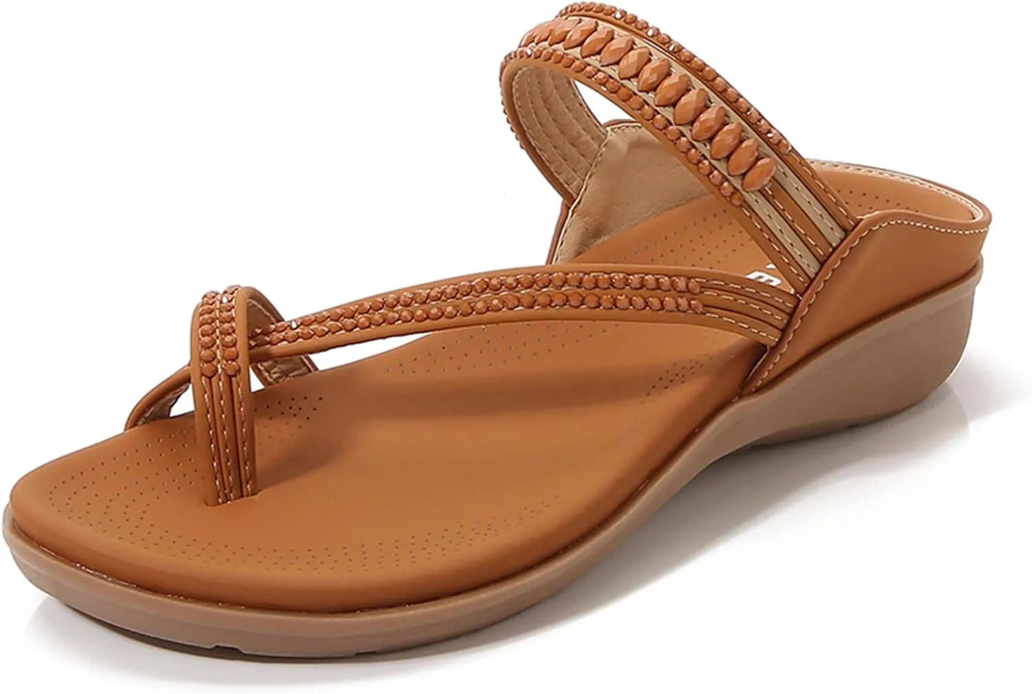 Clip Toe Sandals for Women Comfort Wedge Slip On Flip Flops Summer Casual Roman Shoes Lightweight Comfortable Outdoor Beach Shoes Slipper