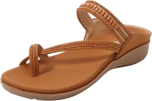 Clip Toe Sandals for Women Comfort Wedge Slip On Flip Flops Summer Casual Roman Shoes Lightweight Comfortable Outdoor Beach Shoes Slipper