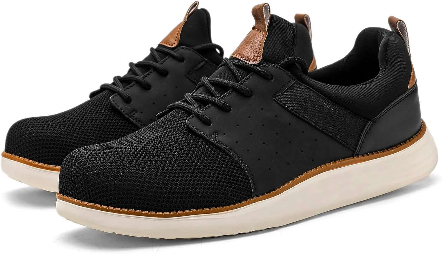 CLOAKA Men's Shoes Steel Toe Shoes for Men Mesh Slip On Work Casual Safety Walking Puncture Proof Sneakers