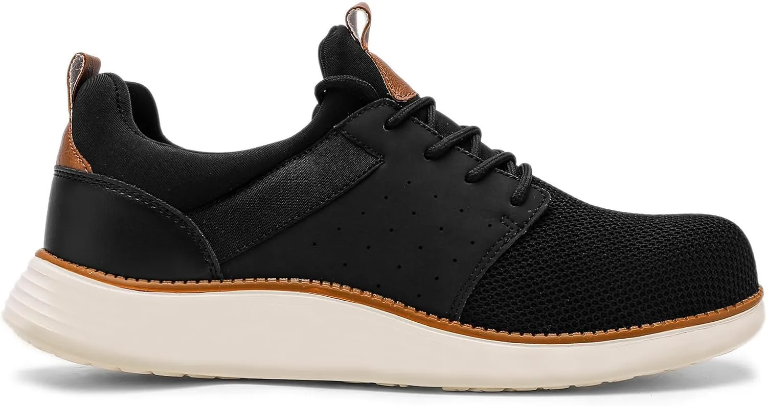 CLOAKA Men's Shoes Steel Toe Shoes for Men Mesh Slip On Work Casual Safety Walking Puncture Proof Sneakers