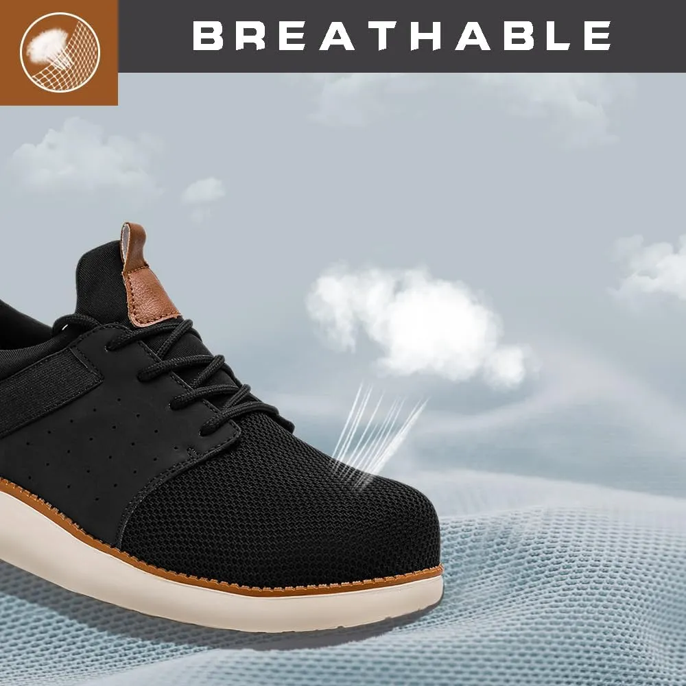 CLOAKA Men's Shoes Steel Toe Shoes for Men Mesh Slip On Work Casual Safety Walking Puncture Proof Sneakers