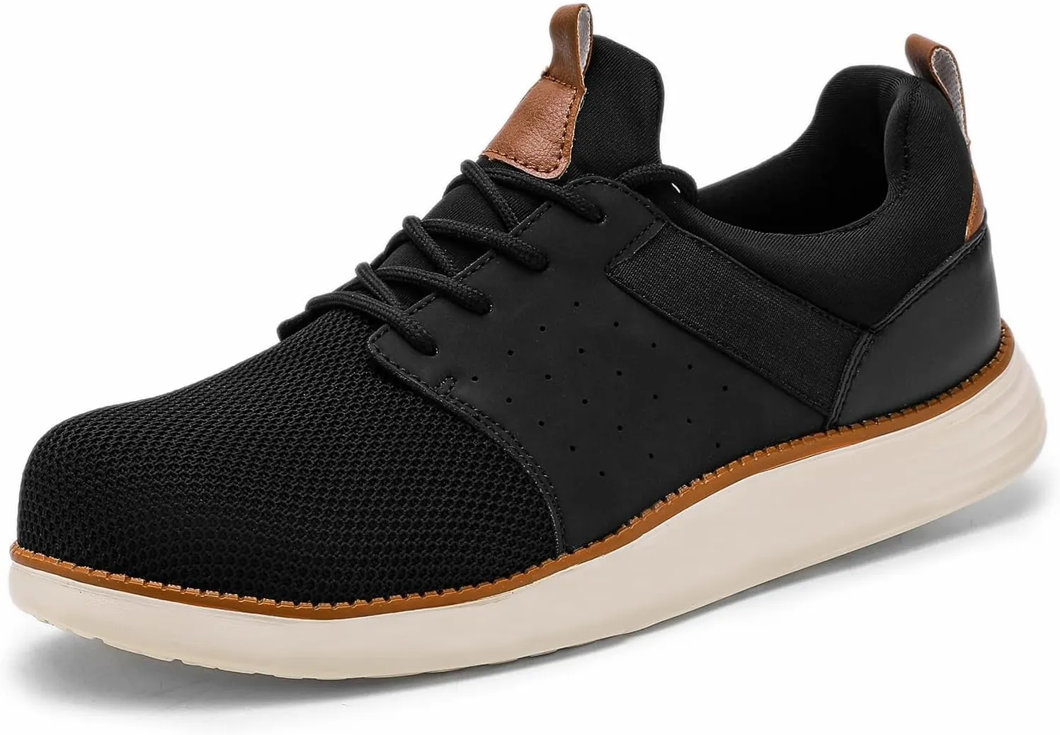 CLOAKA Men's Shoes Steel Toe Shoes for Men Mesh Slip On Work Casual Safety Walking Puncture Proof Sneakers
