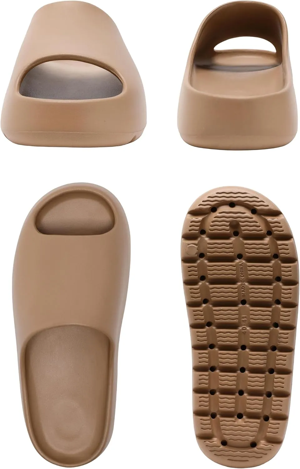 Cloud Slides for Women Men, Womens Walking Sandals Comfortable, Unisex Thick Pillow Slippers, Waterproof House Slide Sandals Indoor Outdoor Shower Shoes