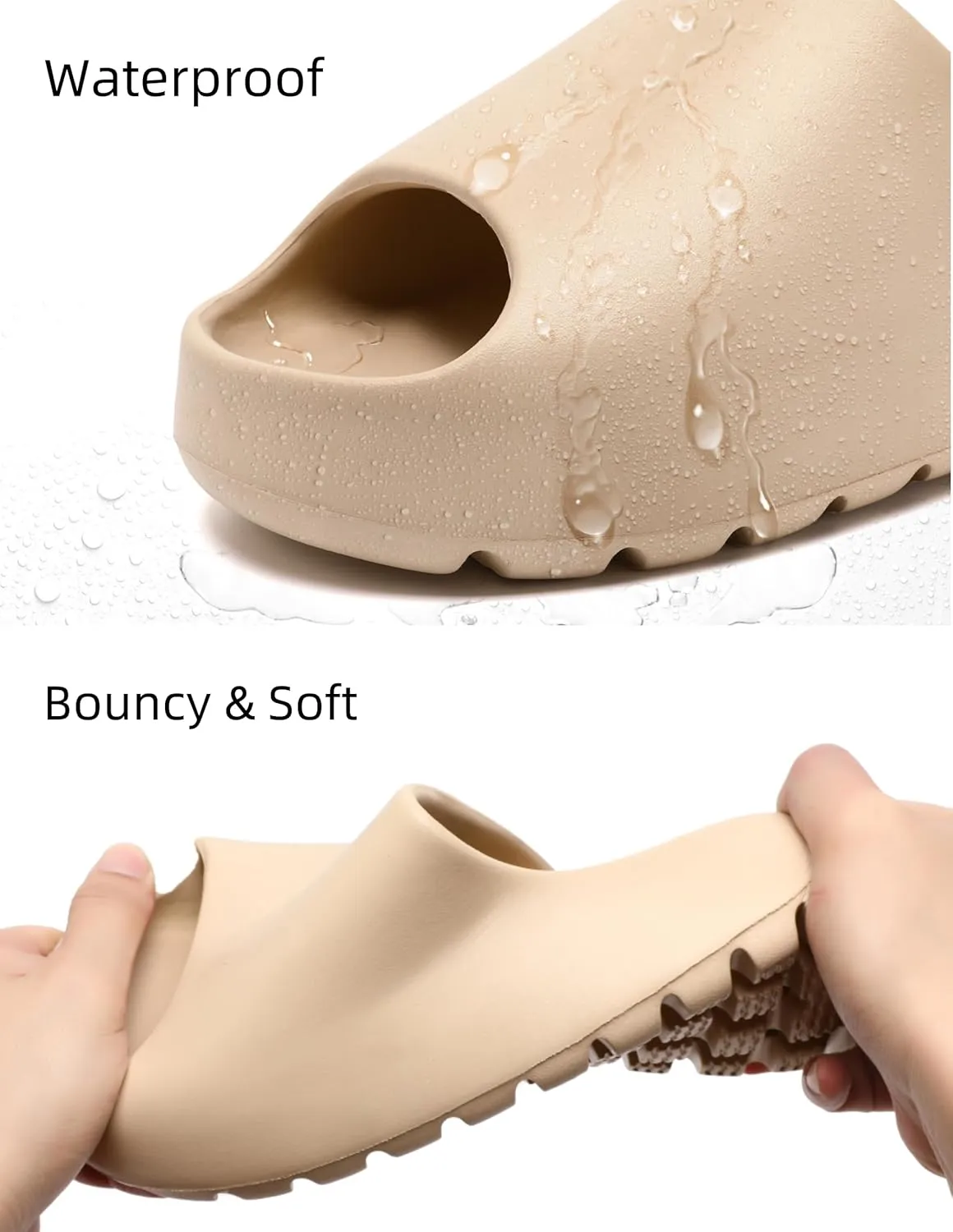 Cloud Slides for Women Men, Womens Walking Sandals Comfortable, Unisex Thick Pillow Slippers, Waterproof House Slide Sandals Indoor Outdoor Shower Shoes