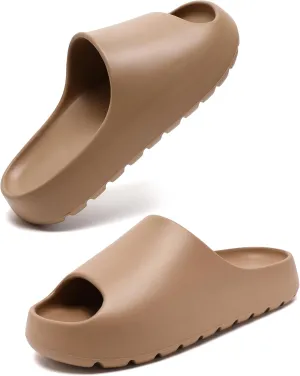 Cloud Slides for Women Men, Womens Walking Sandals Comfortable, Unisex Thick Pillow Slippers, Waterproof House Slide Sandals Indoor Outdoor Shower Shoes