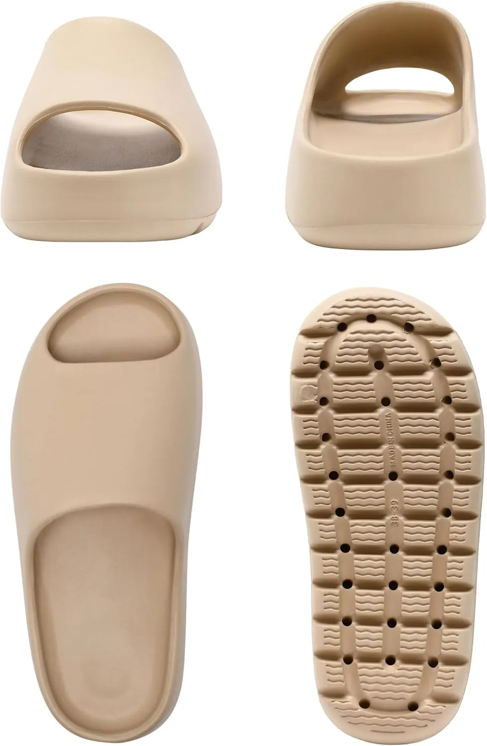 Cloud Slides for Women Men, Womens Walking Sandals Comfortable, Unisex Thick Pillow Slippers, Waterproof House Slide Sandals Indoor Outdoor Shower Shoes