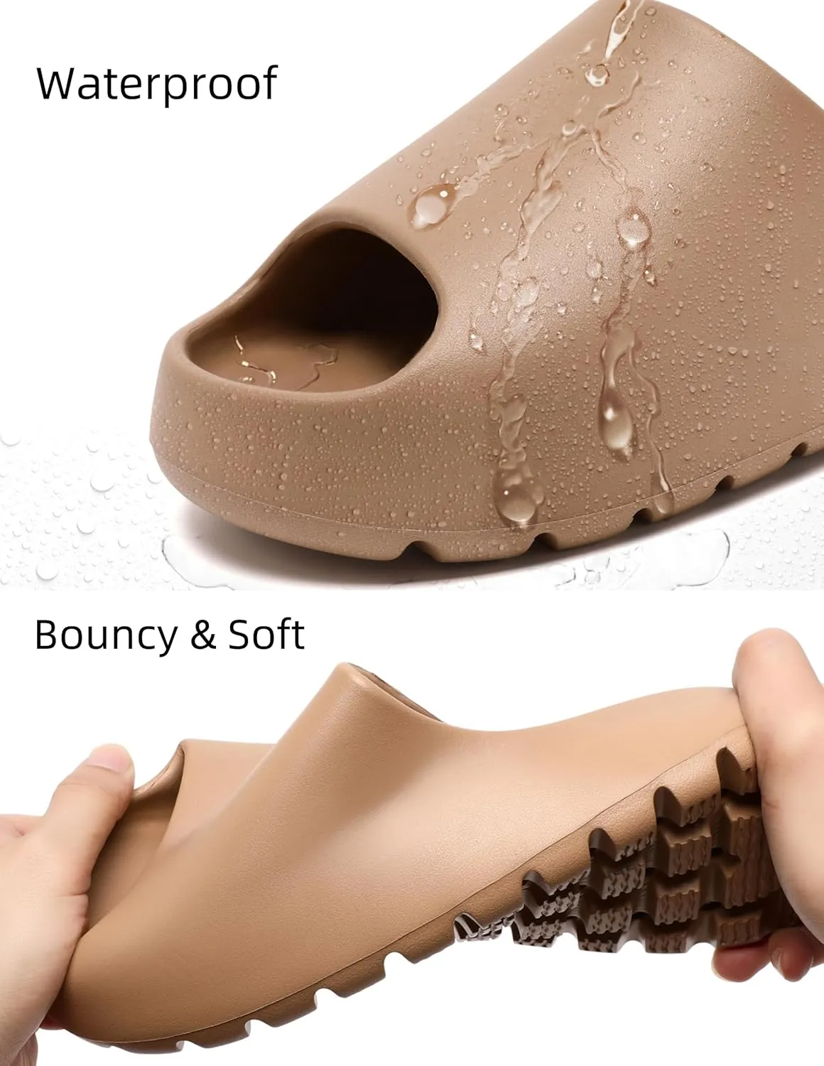 Cloud Slides for Women Men, Womens Walking Sandals Comfortable, Unisex Thick Pillow Slippers, Waterproof House Slide Sandals Indoor Outdoor Shower Shoes