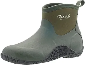 CNSBOR Men's Work Boots - Waterproof, Lightweight, Ankle Garden Boots