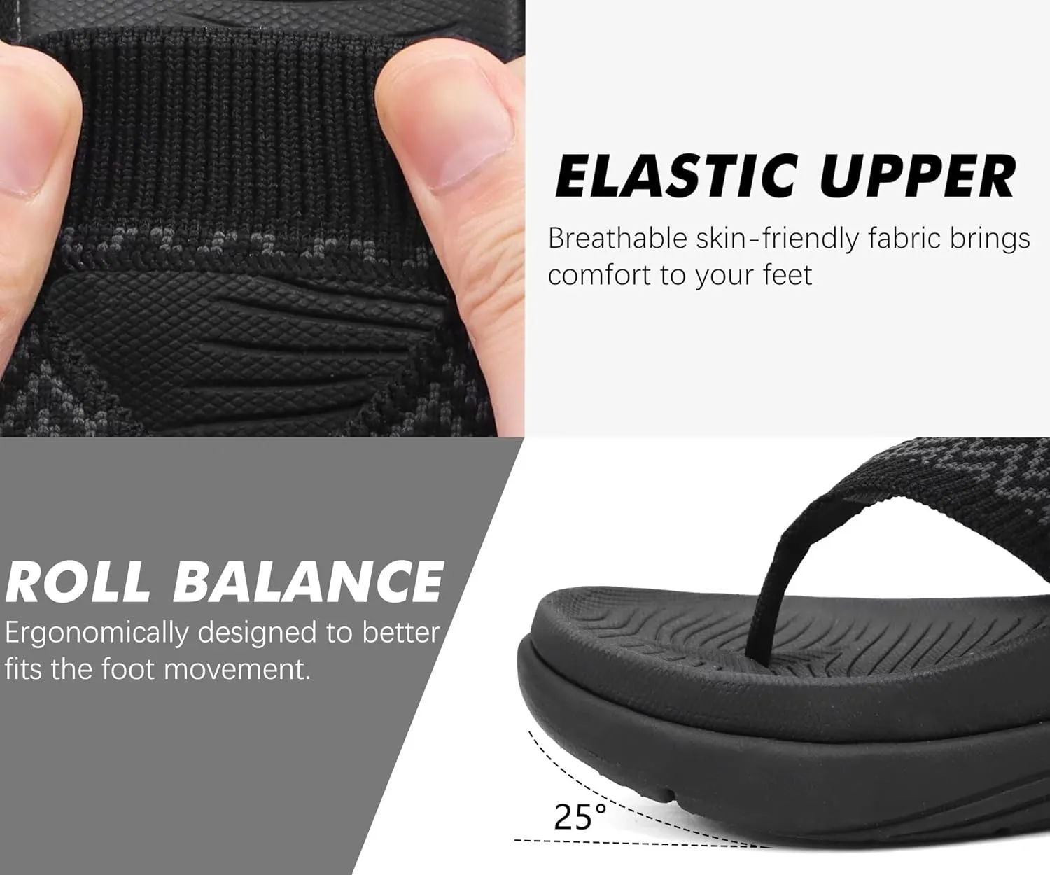 COFACE Womens Fashion Orthotic Flip Flops Recovery Walking Lightweight Athletic Thick Yoga Mat Cushion Thong Sandals With Comfortable Plantar Fasciitis Arch Support
