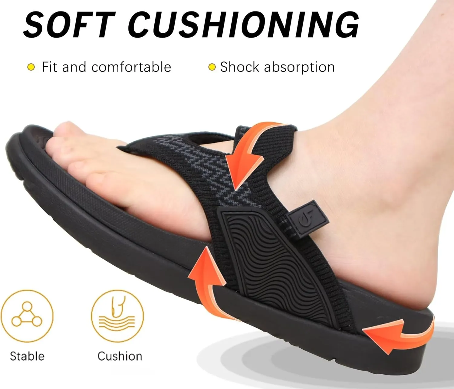 COFACE Womens Fashion Orthotic Flip Flops Recovery Walking Lightweight Athletic Thick Yoga Mat Cushion Thong Sandals With Comfortable Plantar Fasciitis Arch Support