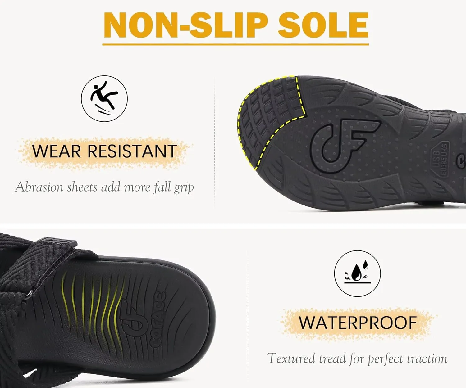 COFACE Womens Trendy Orthotic Flip Flops Lightweight Yoga Mat Thick Cushion Walking Thong Sandals Adjustable Slip On Slippers With Comfortable Plantar Fasciitis Arch Support