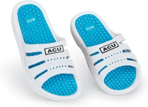 Collections Etc Womens Massaging Comfort Slip-On Slides - Sandals - Stimulate Pressure Points - Waterproof - Indoor, Outdoor Use - Multiple Colors