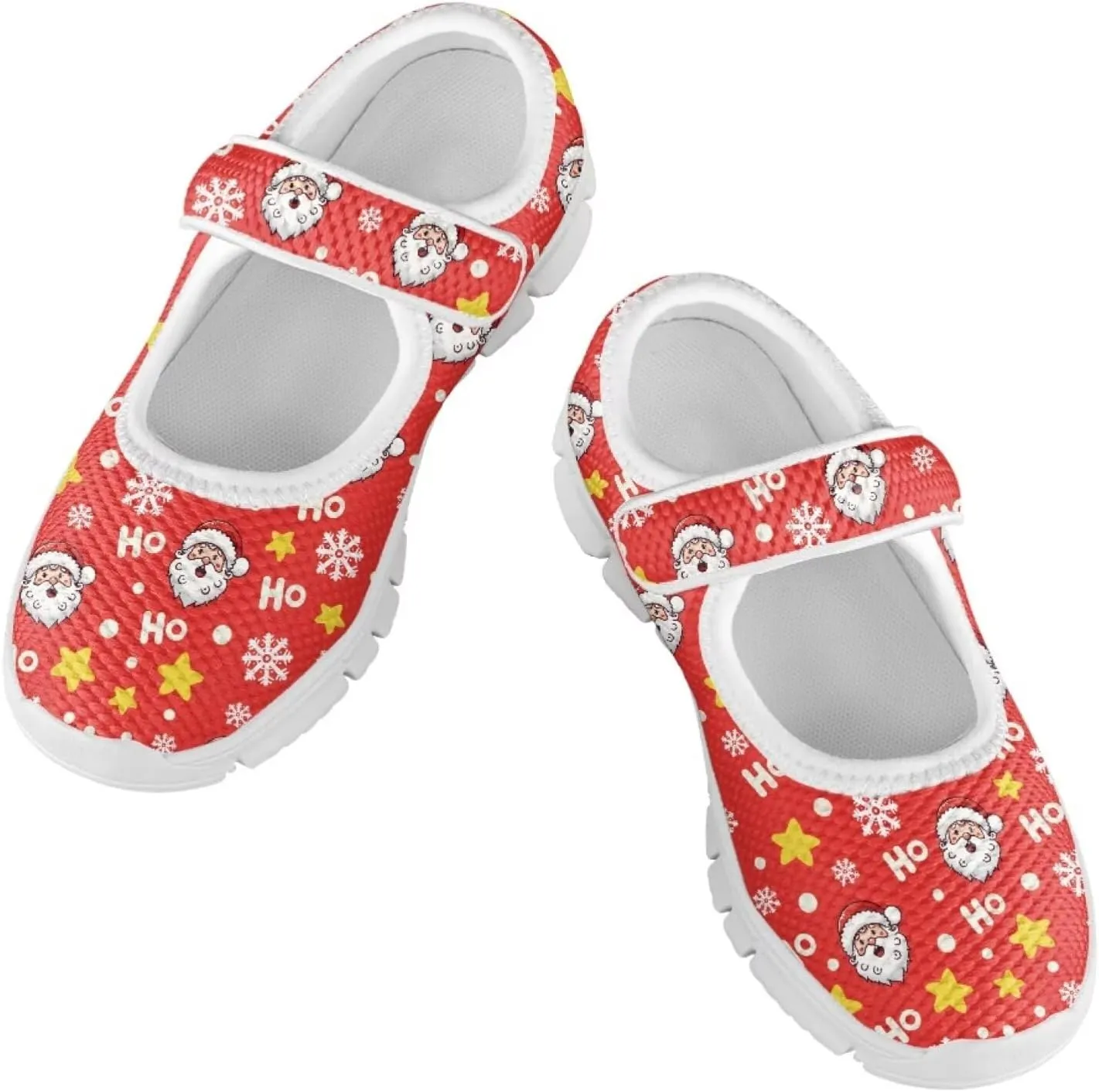 Coloranimal Girls Mary Jane Shoes Uniform Shoes Girls' Flats Casual Ballet Dance Shoes Christmas Theme Lightweight Dance Shoes