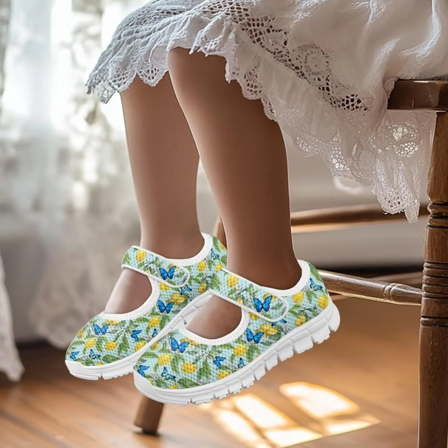 Coloranimal Mary Jane Shoes for Girls Casual Dress Shoes Single Buckle Princess Shoes Girls Flats Back to School Uniform Shoes