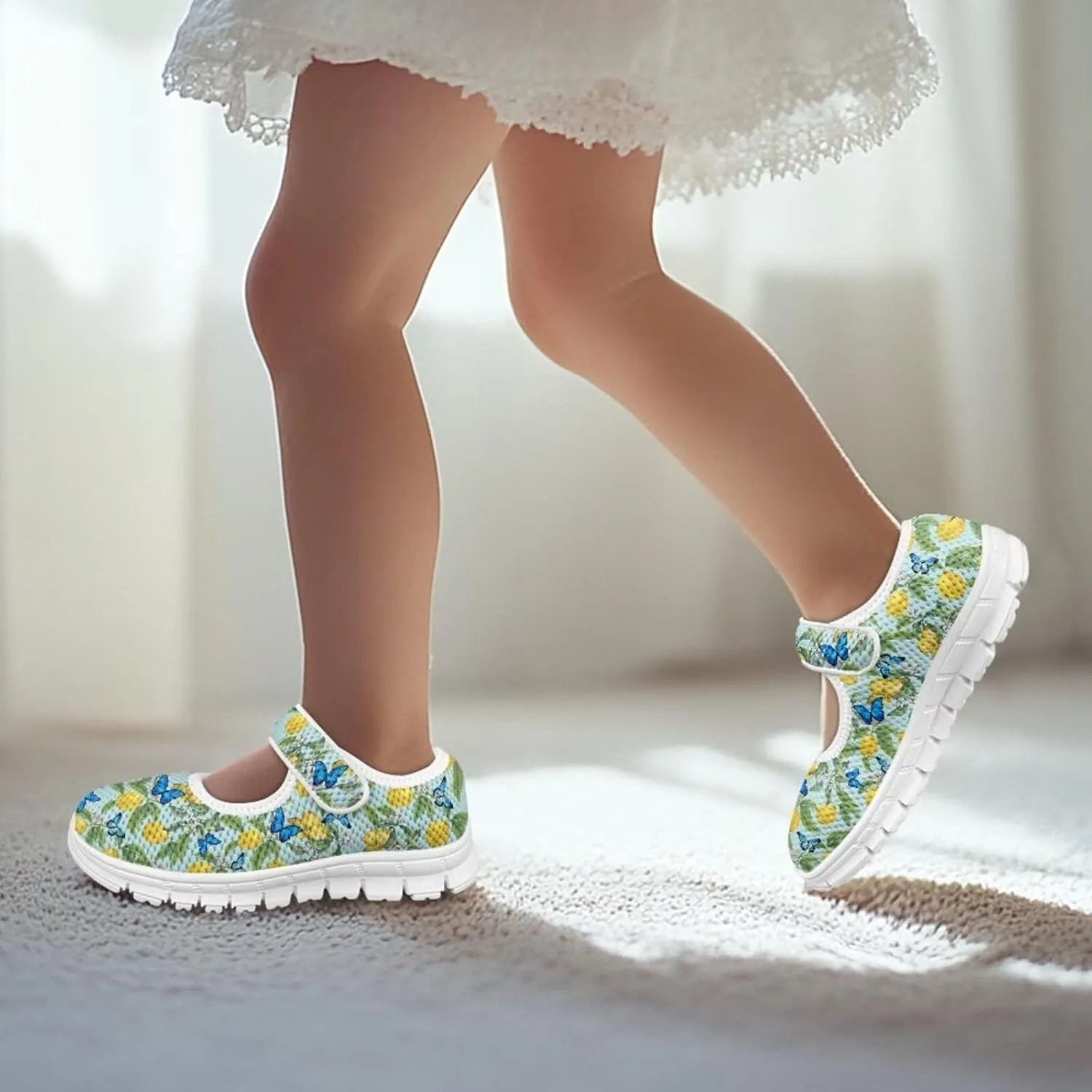 Coloranimal Mary Jane Shoes for Girls Casual Dress Shoes Single Buckle Princess Shoes Girls Flats Back to School Uniform Shoes