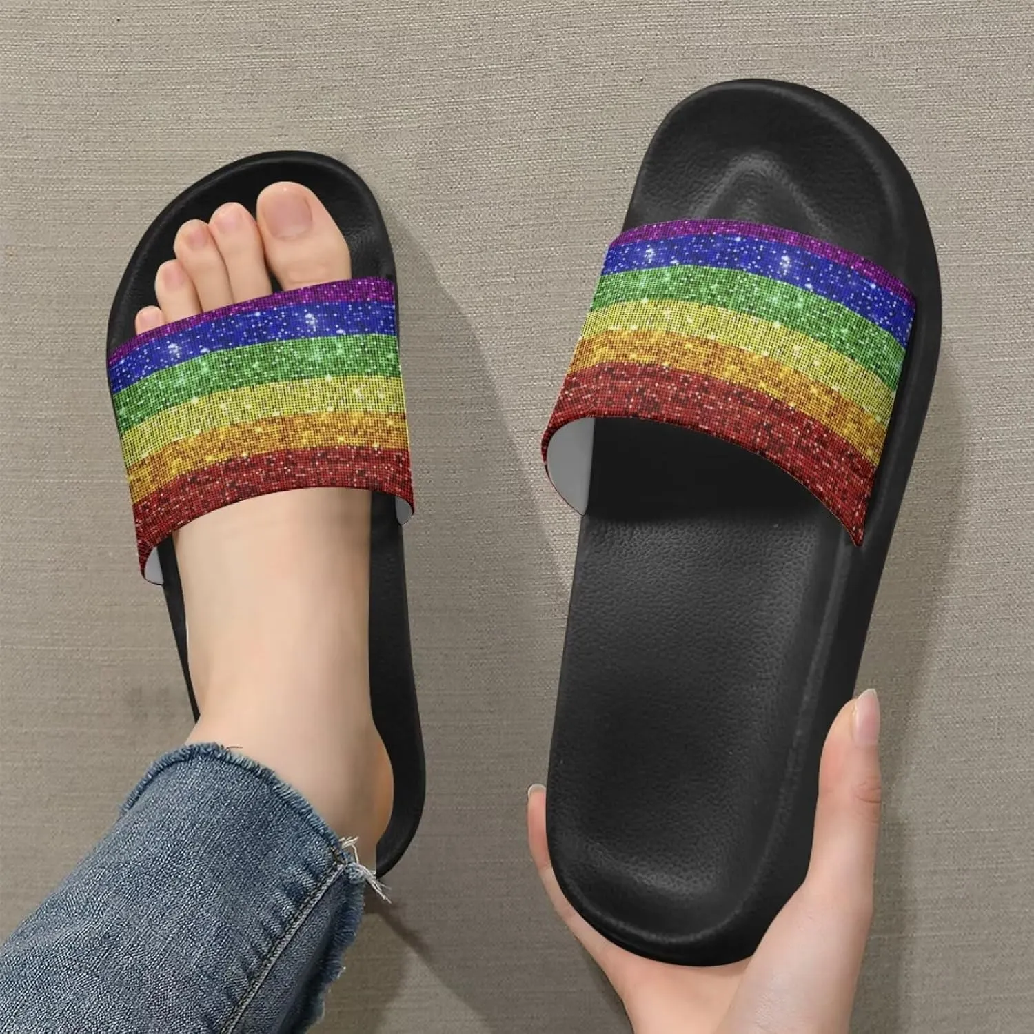 Coloranimal Slippers for Women Sandals Women Comfortable Slide Sandals with Non Slip Sole Fashion Lightweight Shower Shoes House Slippers