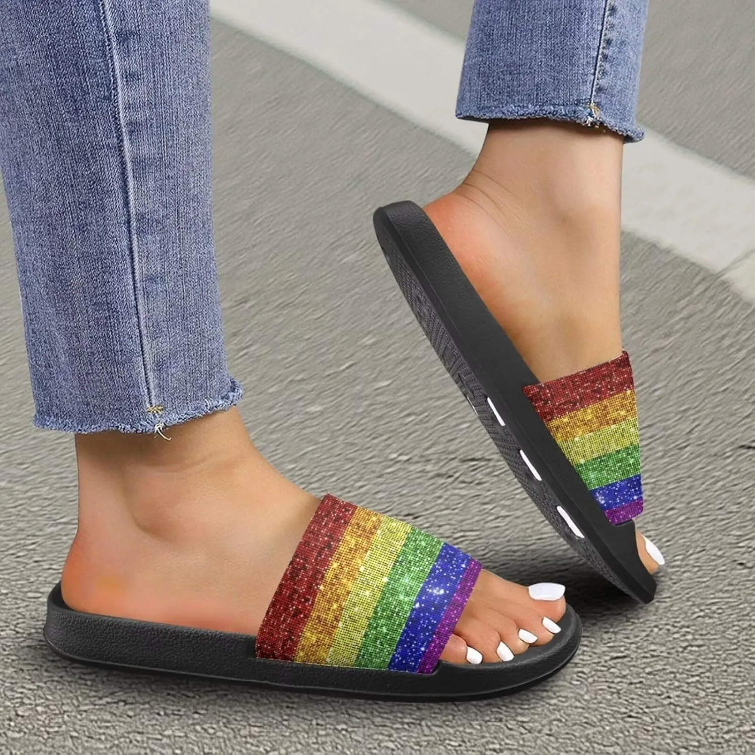 Coloranimal Slippers for Women Sandals Women Comfortable Slide Sandals with Non Slip Sole Fashion Lightweight Shower Shoes House Slippers
