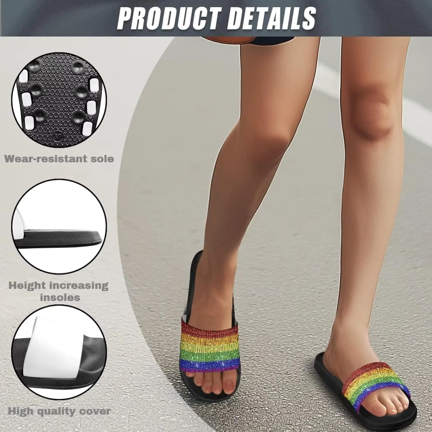 Coloranimal Slippers for Women Sandals Women Comfortable Slide Sandals with Non Slip Sole Fashion Lightweight Shower Shoes House Slippers