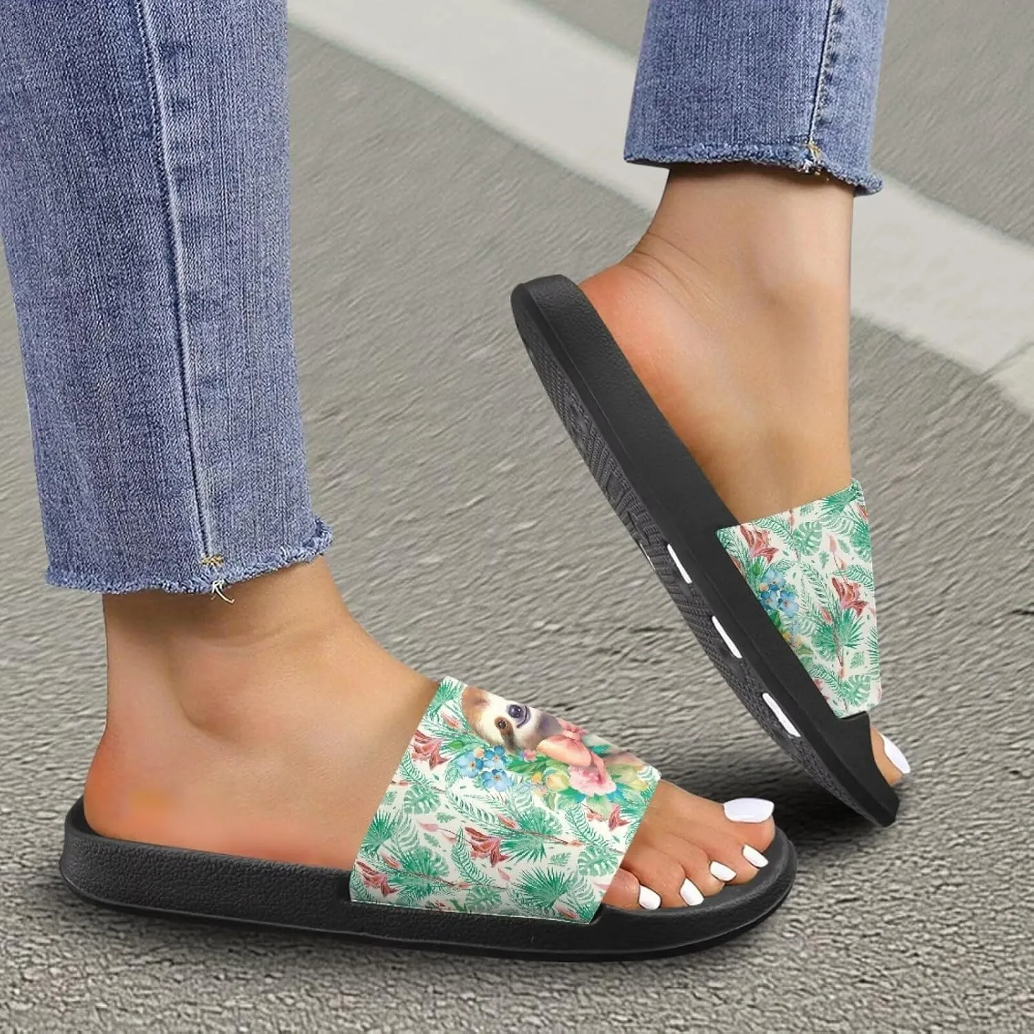 Coloranimal Slippers for Women Summer Beach Sandals House Slippers Shower Shoes Slide Sandals Women Non Slip Beach Shoes