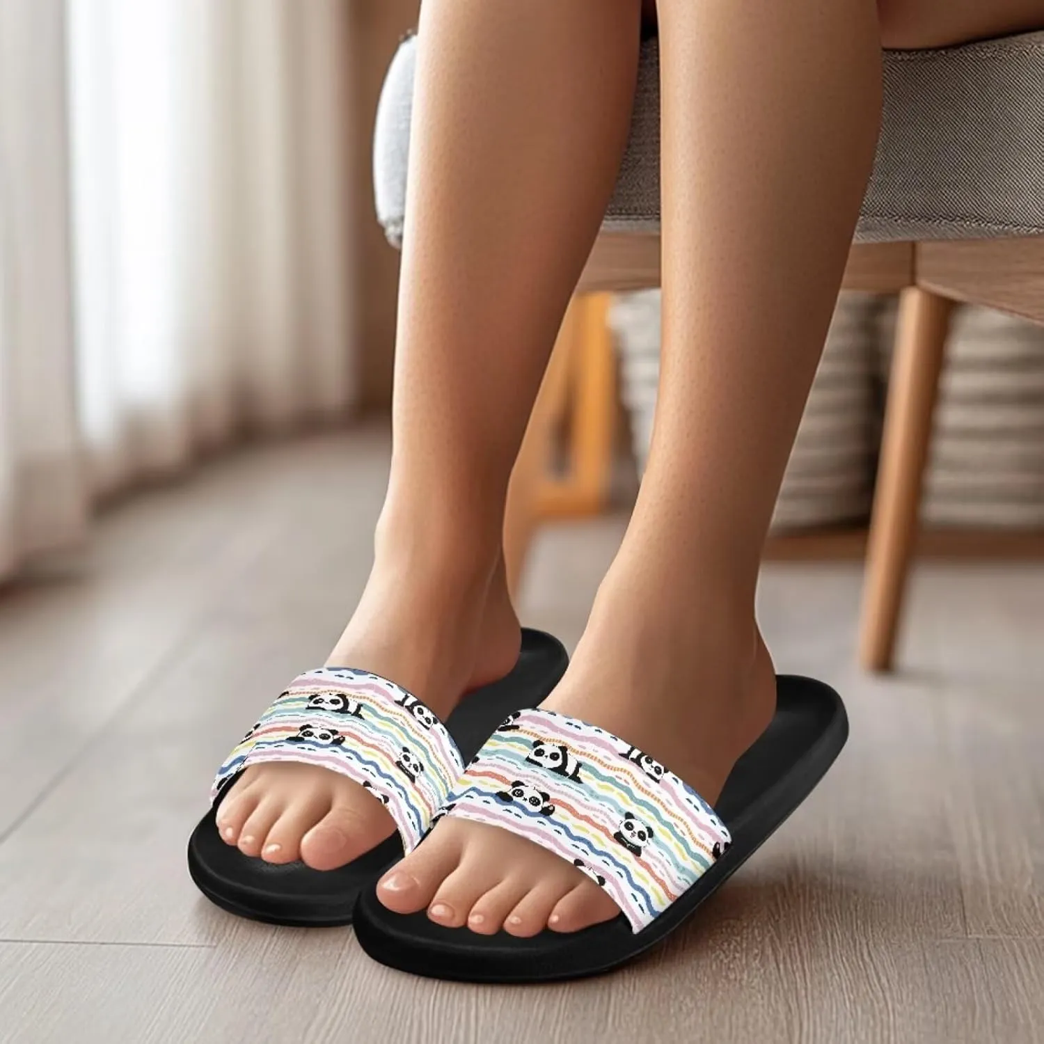 Coloranimal Slippers for Women Summer Beach Sandals House Slippers Shower Shoes Slide Sandals Women Non Slip Beach Shoes